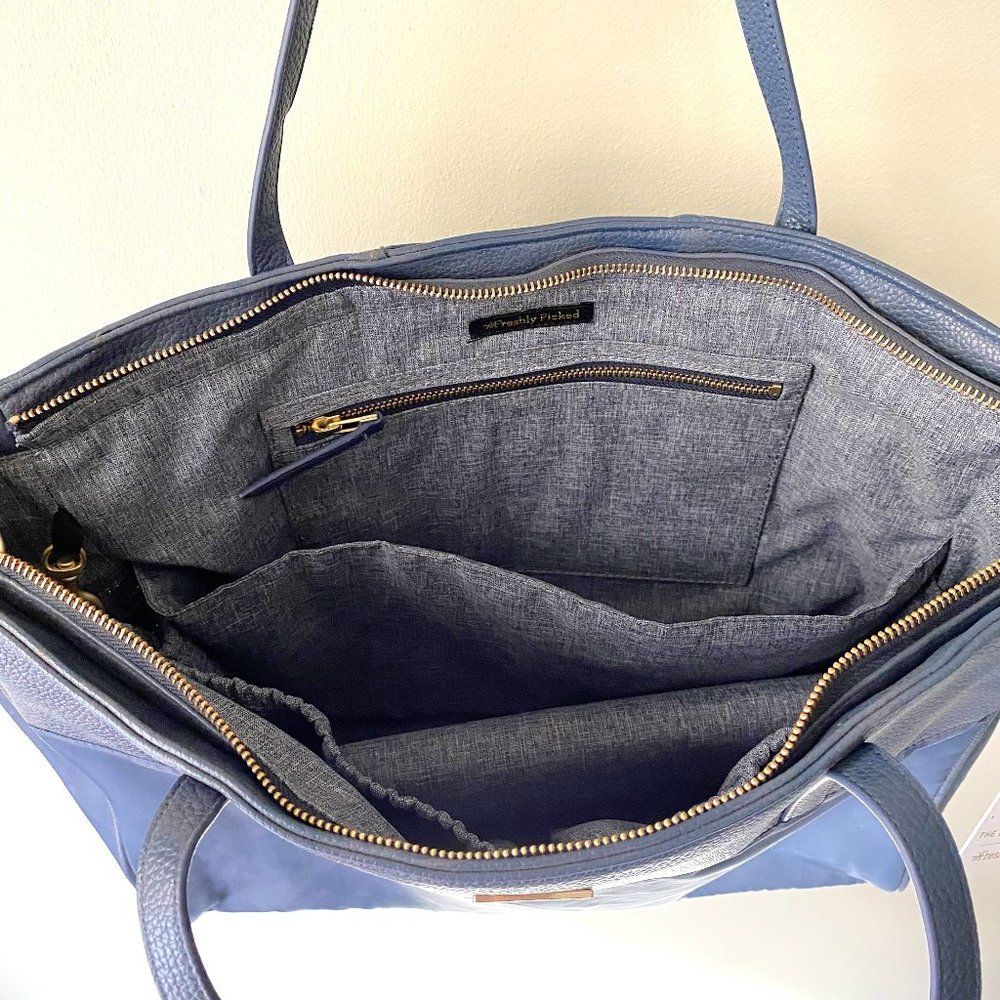 Freshly Picked Navy Blue Tote Diaper Bag - Picture 6 of 10